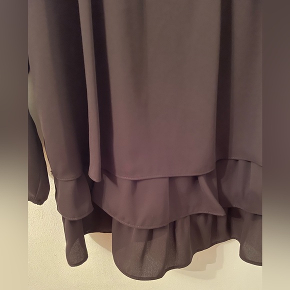 Joseph Ribkoff Blouse Tiered Ruffle Hem Black size 8 - Picture 7 of 8